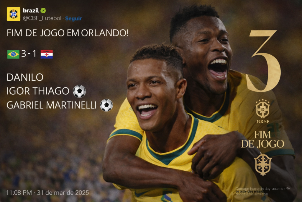 Brasil vence Croácia por 3 a 1 em amistoso antes da convocação para a Copa de 2026 brasil-vence-croacia-por-3-a-1-em-amistoso-antes-da-convocacao-para-a-copa-de-2026