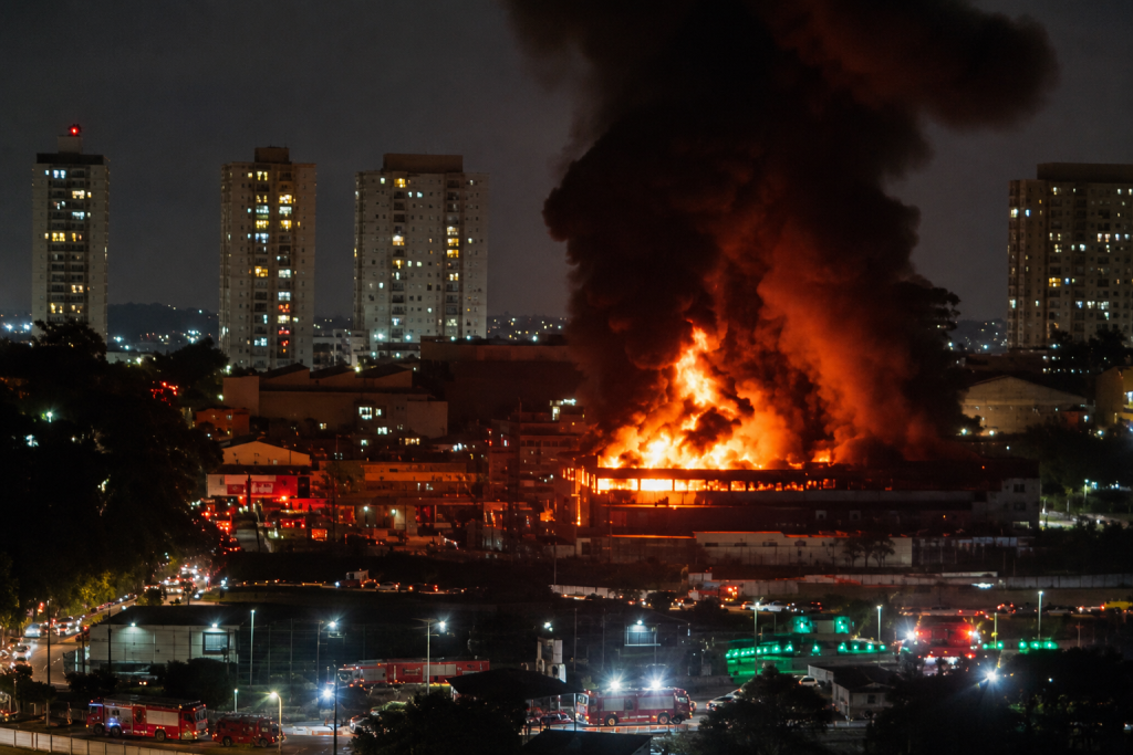 Incêndio em galpão de Guarulhos mobiliza 38 bombeiros e dura mais de 10 horas incendio-em-galpao-de-guarulhos-mobiliza-38-bombeiros-e-dura-mais-de-10-horas